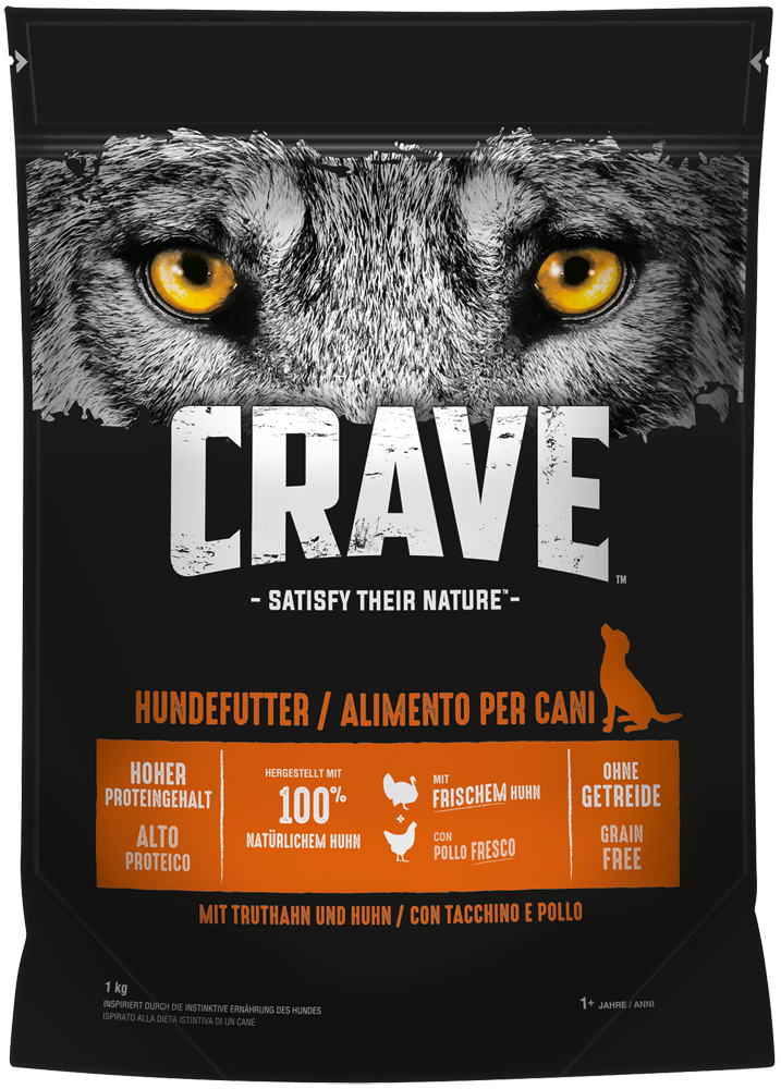 CRAVE Hunde-Trockenfutter Adult mit Truthahn und Huhn